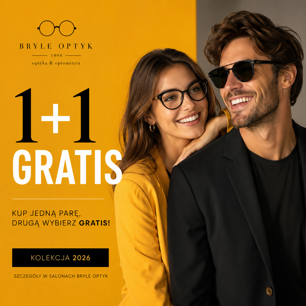 Promocja 1+1 GRATIS na okulary korekcyjne i przeciwsłoneczne – Bryle Optyk