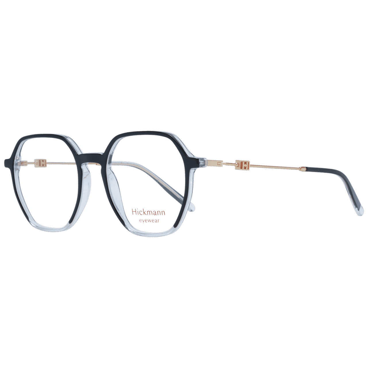 Ana Hickmann HI6225 H01 – damskie okulary korekcyjne czarne z transparentnym dołem, eleganckie i kobiece oprawki