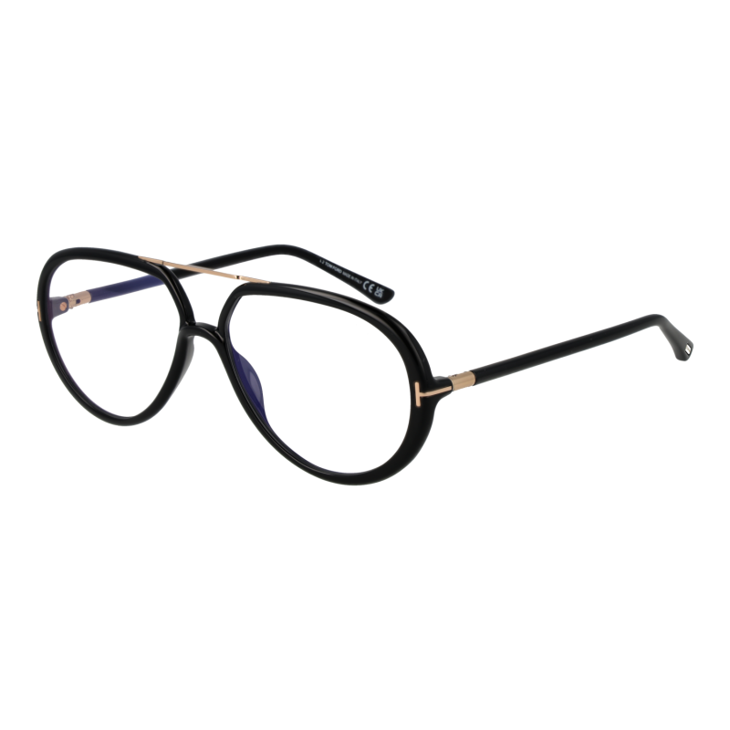 Tom Ford FT5838-B 001 57 – eleganckie oprawki z filtrem Blue-Filter
