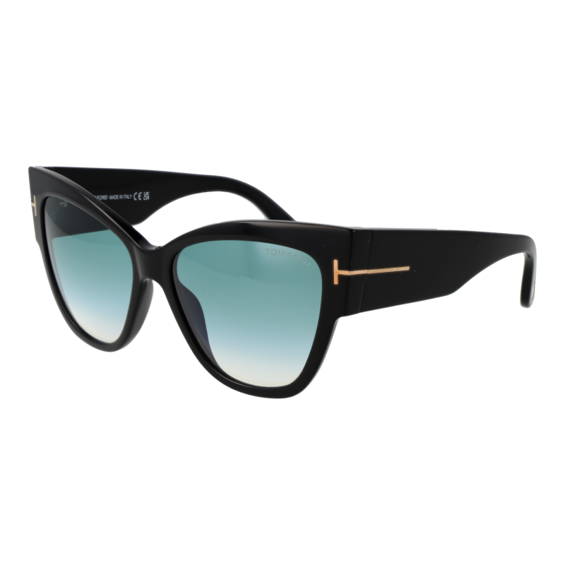 Tom Ford FT0371 01B 57 – eleganckie okulary przeciwsłoneczne