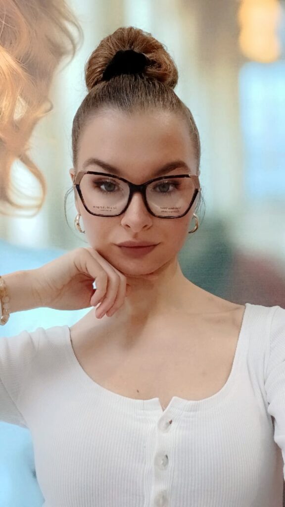 Ana Hickmann AH6466 P02 – damskie okulary korekcyjne cat-eye