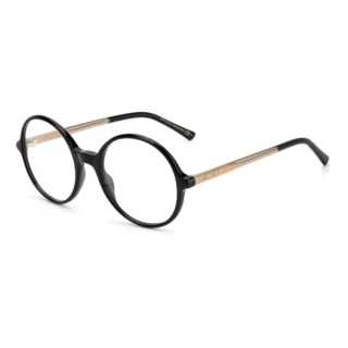 Jimmy Choo JC344 807 – Damskie czarne oprawki korekcyjne, eleganckie okrągłe