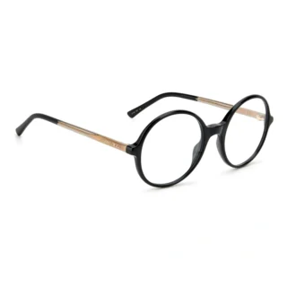 Jimmy Choo JC344 807 – Damskie czarne oprawki korekcyjne, eleganckie okrągłe