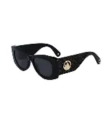 Lanvin LNV638S – Damskie czarne okulary przeciwsłoneczne Cat-Eye