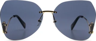 Marc Jacobs MARC 373/S 807 IR – damskie okulary przeciwsłoneczne czarno-złote, metalowa ramka