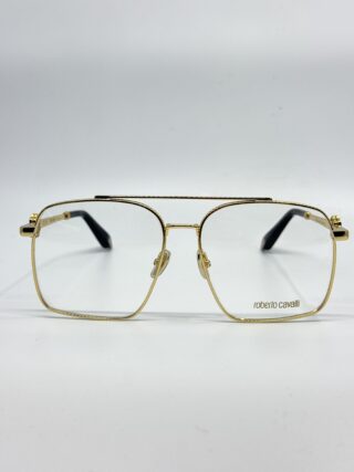Roberto Cavalli VRC028 0400 okulary korekcyjne złote pilot – Poznań Bryle Optyk
