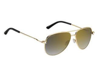 Okulary przeciwsłoneczne Jimmy Choo SANSA/S J5GFQ – złote aviatory | Bryle Optyk