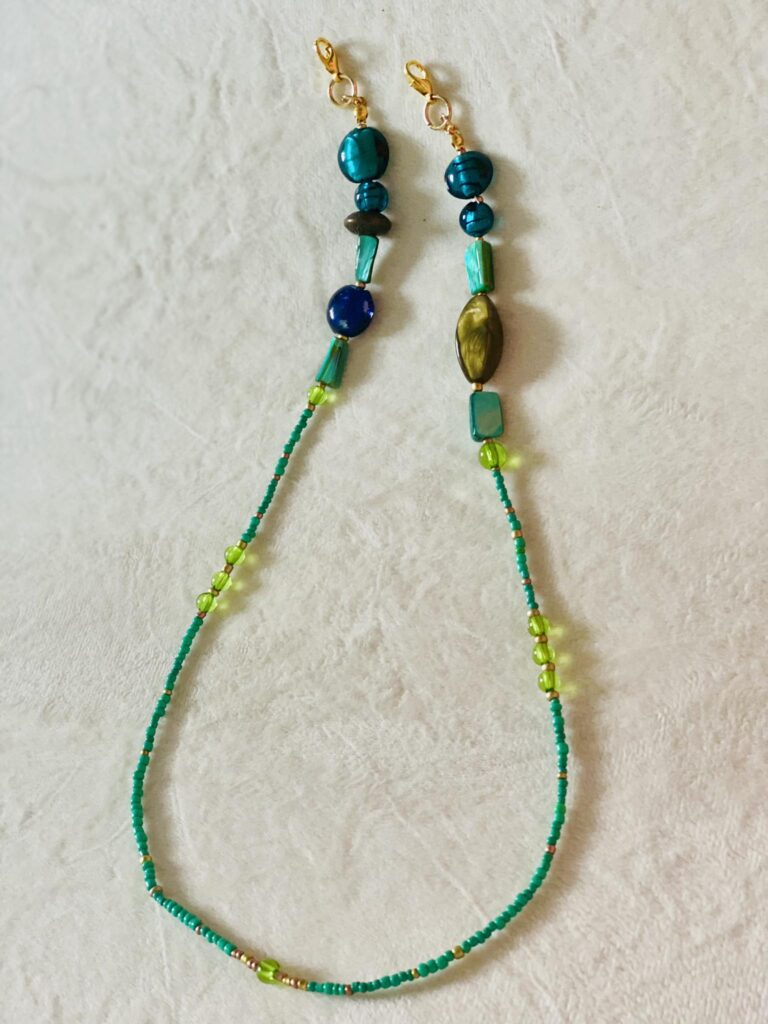 Łańcuszek do okularów koraliki hand made chainglasses